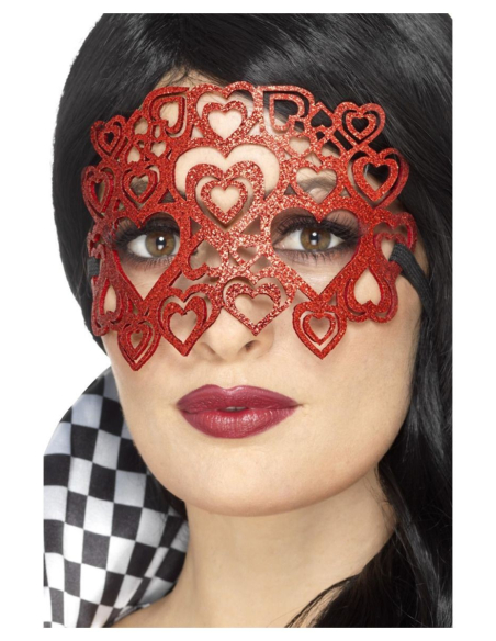 Loup feutrine rouge à paillettes | Accessoires