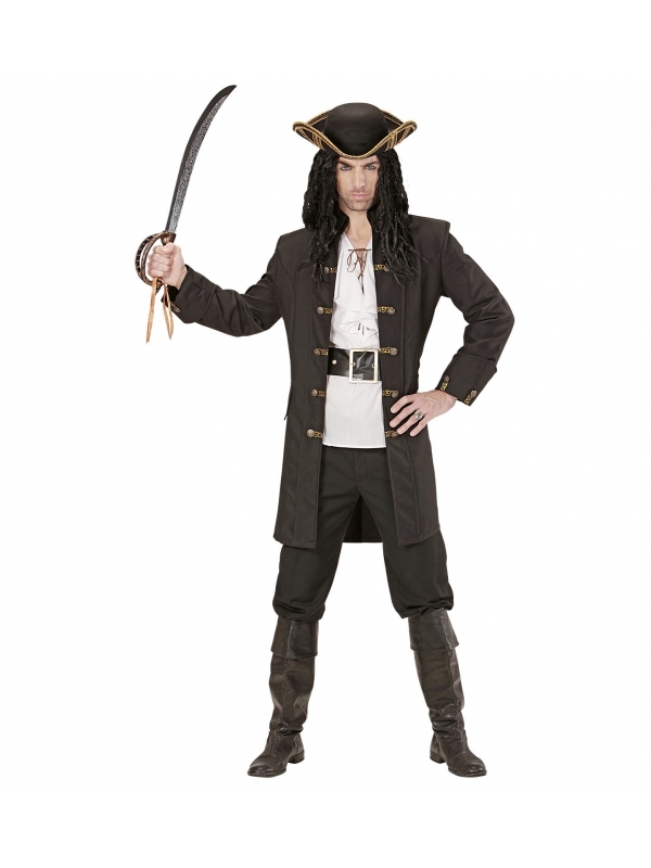 Déguisement Pirate, Homme, noir (veste longue)