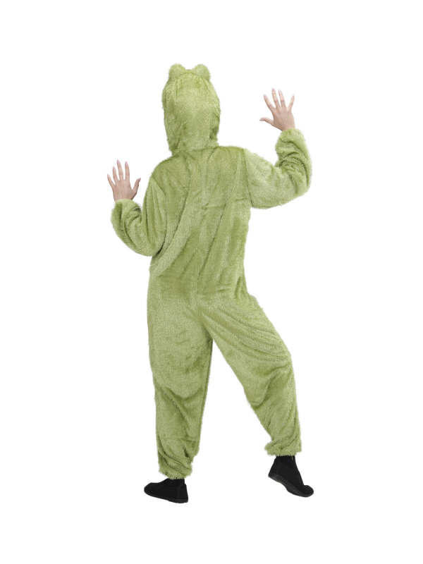 Déguisement Grenouille, Adulte, Vert (combinaison à capuche avec masque)