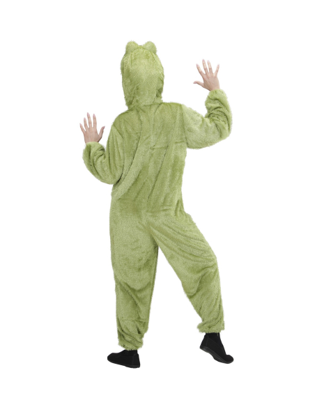 Déguisement Grenouille, Adulte, Vert (combinaison à capuche avec masque)