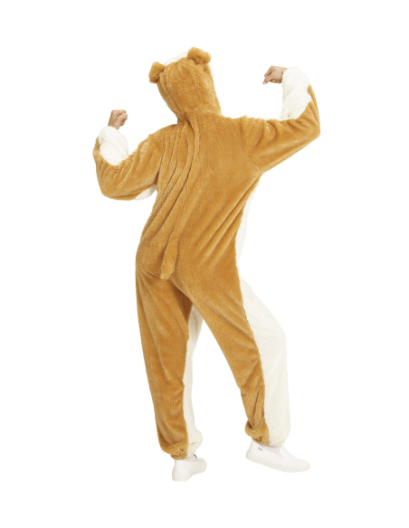 Déguisement de Chien Bulldog, Adulte (combinaison à capuche avec masque)