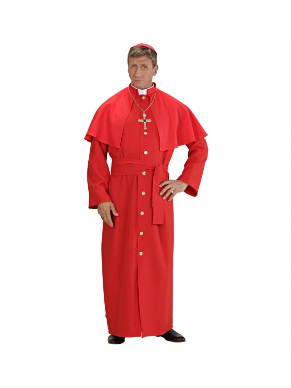 Costume Cardinal Rouge du XXL au XXL (tunique, cape, ceinture, calotte)