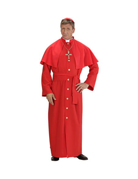 Costume Cardinal Rouge du XXL au XXL (tunique, cape, ceinture, calotte)