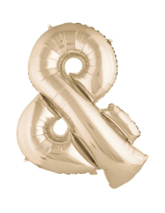 Ballon métallisé holographique rosé forme -&- taille 102 cm