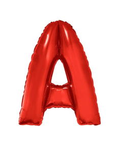 Ballon aluminium lettre A rouge - 102 cm