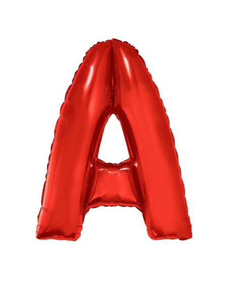 Ballon aluminium lettre A rouge - 102 cm