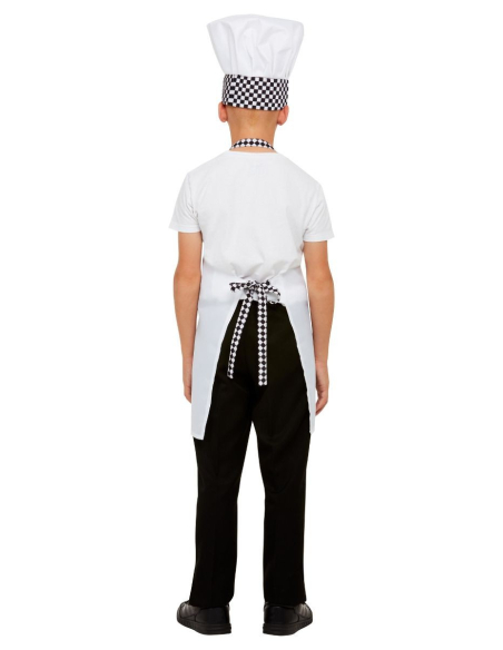 Kit de chef cuisinier, Blanc (tablier, Toque et casserole EVA)