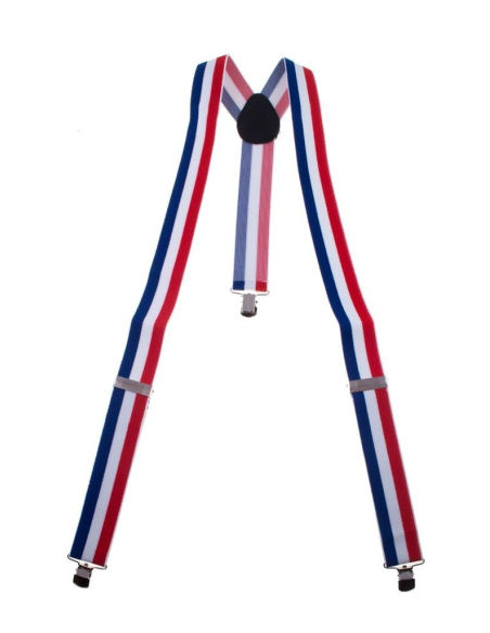 Bretelles bleu, blanc, rouge  France