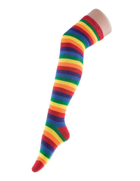 Bas Arc-en-Ciel Femme – Rayures Multicolores Festives