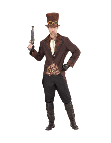 STEAMPUNK Homme (queue de pie avec gilet, jabot, chapeau)