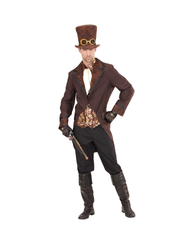 STEAMPUNK Homme (queue de pie avec gilet, jabot, chapeau)