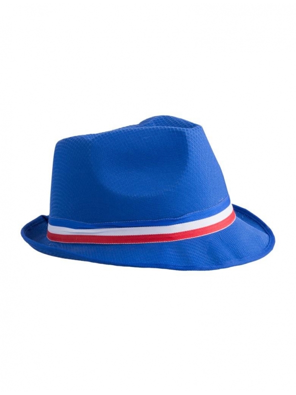 Chapeau bleu avec ruban bleu, blanc, rouge - France