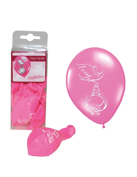 12 Ballons rose bébé Fille - 30 cm