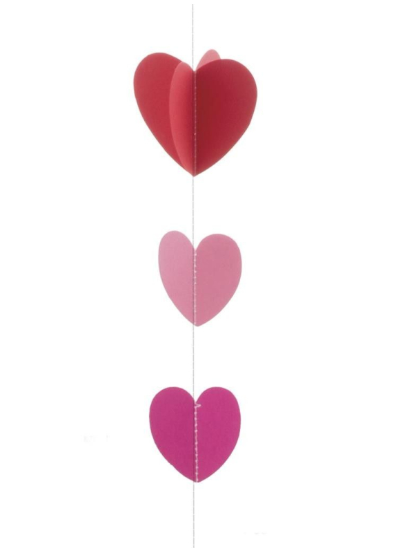 Corde avec Cœurs Rouges pour Ballon (2m)