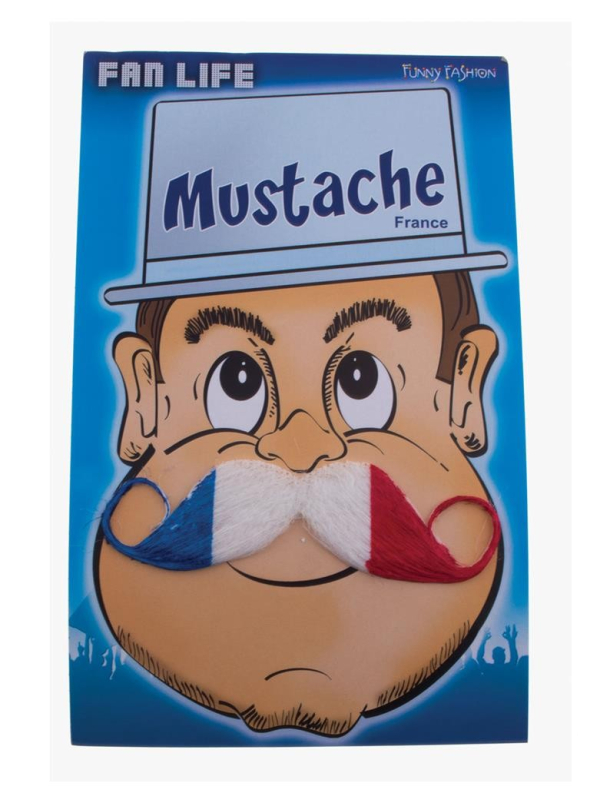 Moustache bleu, blanc, rouge - France