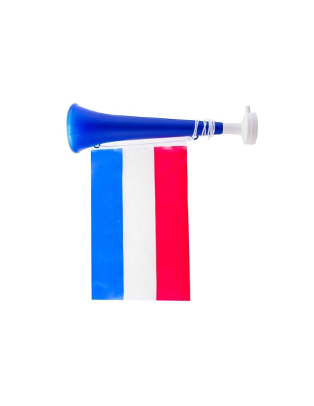 Corne de stade avec drapeau bleu, blanc, rouge - France