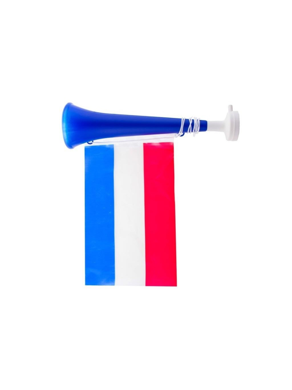 Corne de stade avec drapeau bleu, blanc, rouge - France