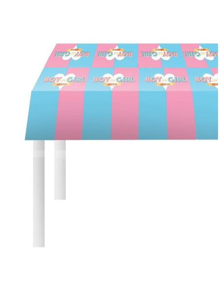 Nappe en pvc rose et bleu  270x136cm
