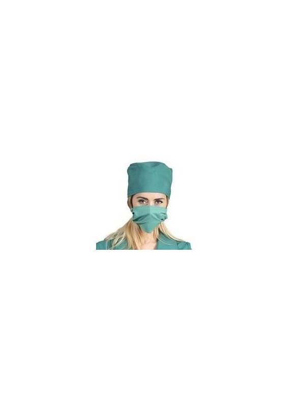 Déguisement Femme chirurgien vert (robe, calot et masque)
