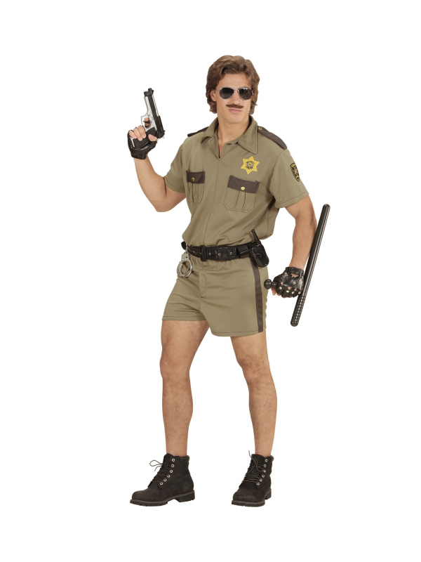 Policier Californien (chemise, short, ceinture)