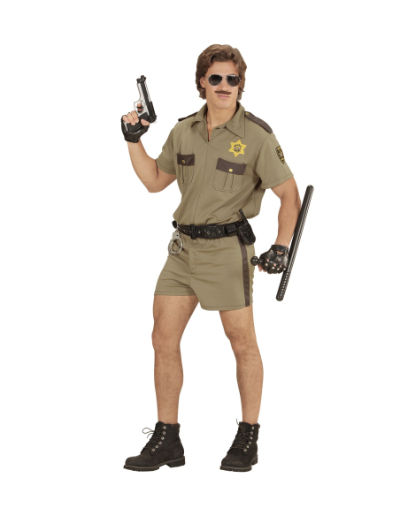 Policier Californien (chemise, short, ceinture)