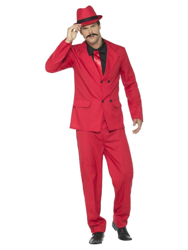 Costume gangster années 30, rouge