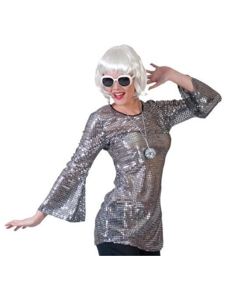 Tunique Disco Argent, Femme