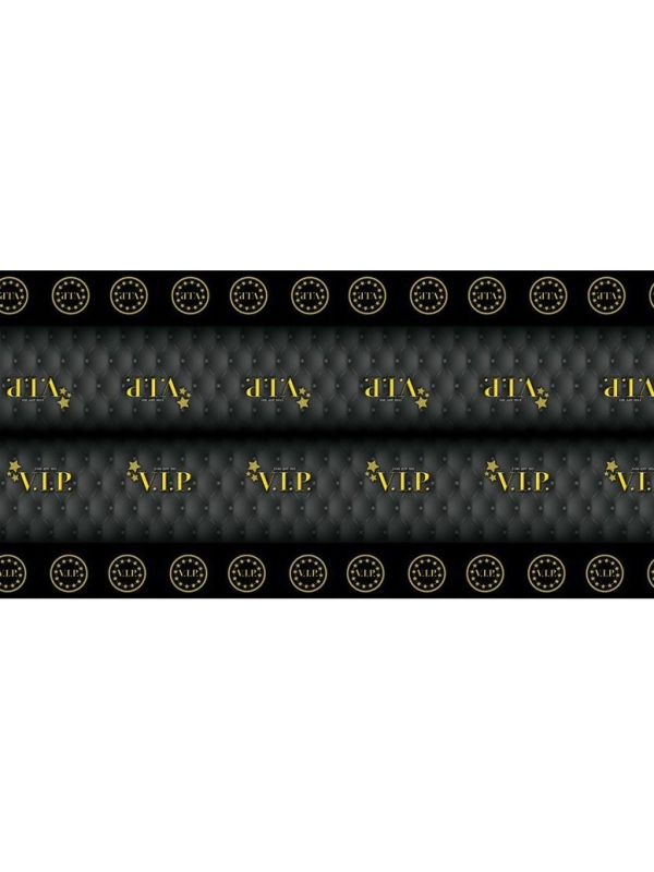Nappe pour thème VIP, noir et Or - 270x136cm