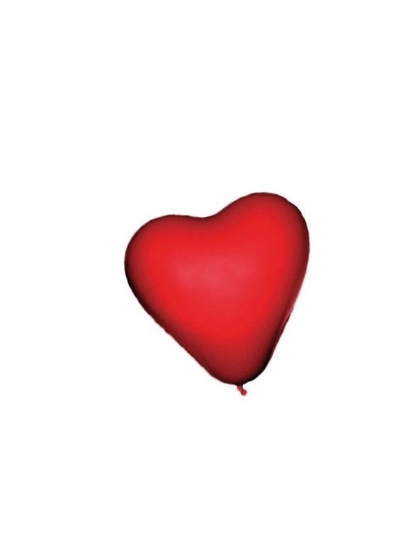 12 Ballons coeur rouge - 25 cm