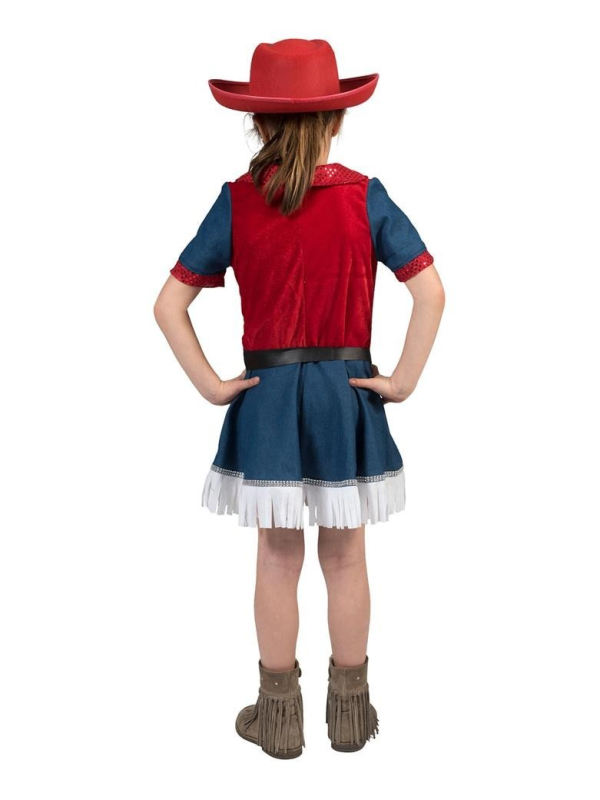 Robe Country Fille, bleu, blanc, rouge
