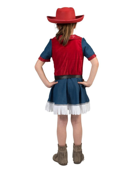 Robe Country Fille, bleu, blanc, rouge