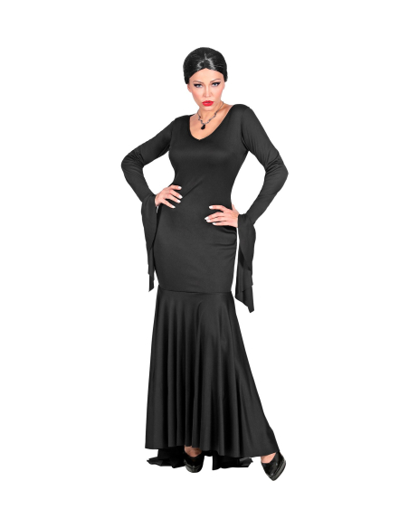Robe Squelette Femme, noir avec traine