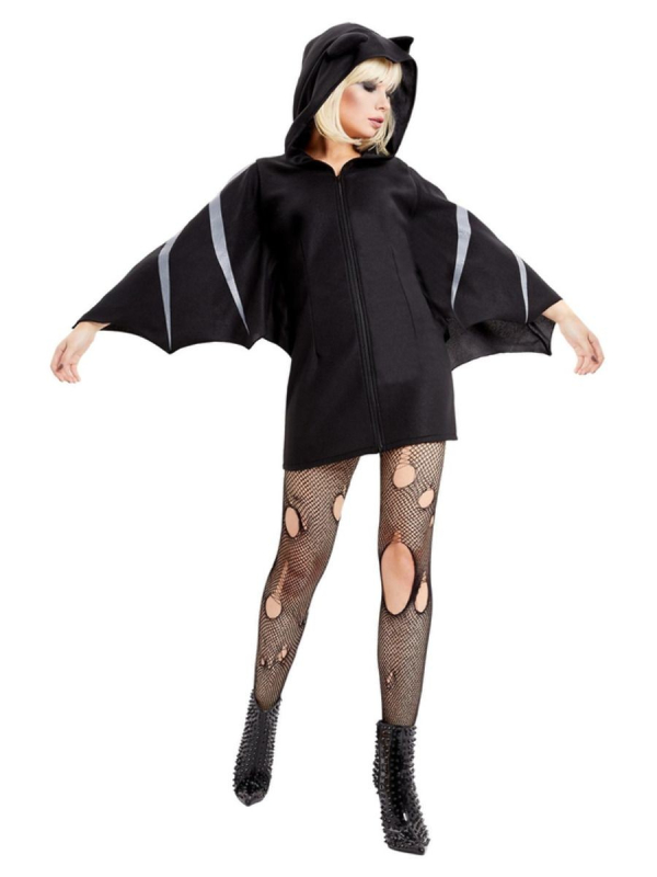 Robe chauve-souris, Noire, Femme