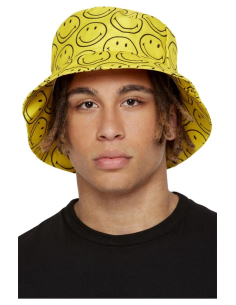 Bob imprimé Émoticône smiley, Licence, Jaune et noir 2