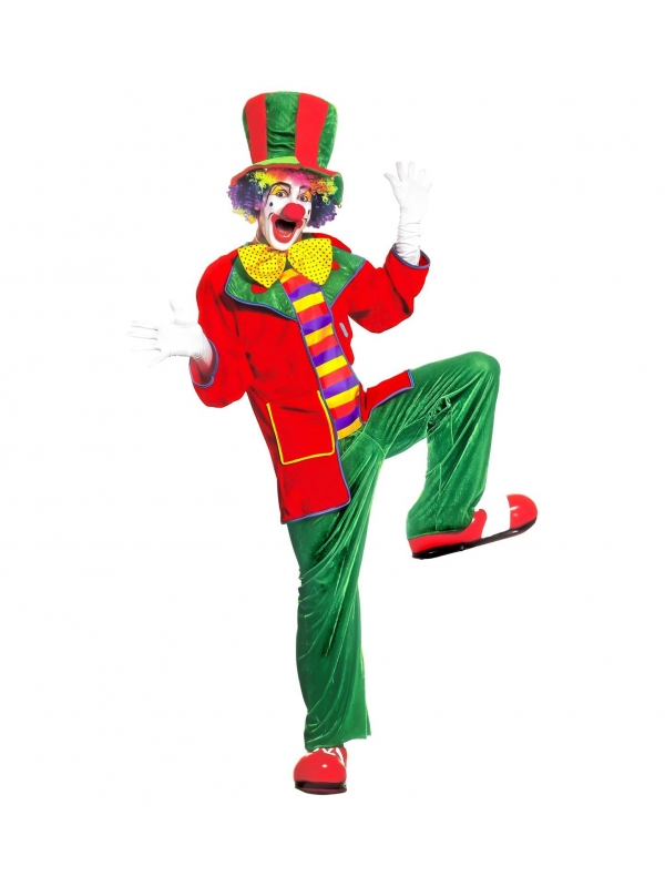 Costume Clown (Manteau, pantalon, nœud papillon, chapeau)