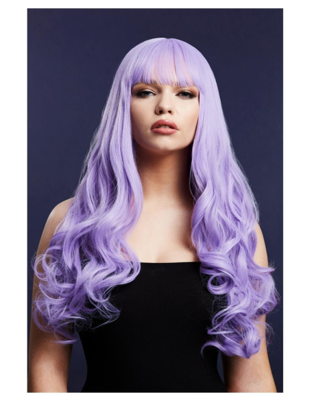 Perruque Fever Gigi, Violet, Cheveux longs bouclés, 62 cm