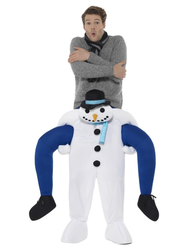 Costume piggyback de bonhomme de neige (combinaison)