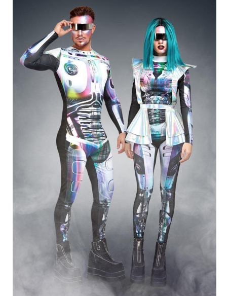 Déguisement extraterrestre, Homme,  Multicolore, Justaucorps