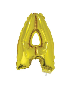 Ballon aluminium OR lettre -A- taille 41 cm