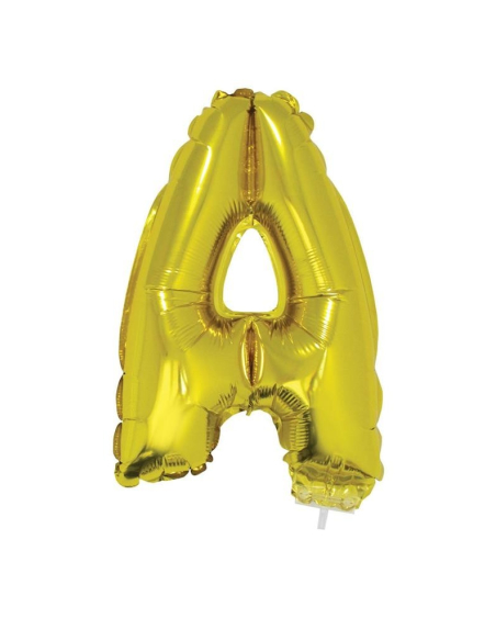 Ballon aluminium OR lettre -A- taille 41 cm