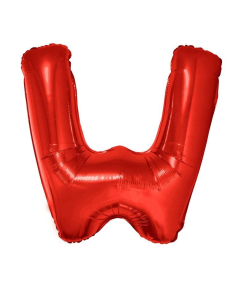 Ballon aluminium lettre W rouge - 102 cm