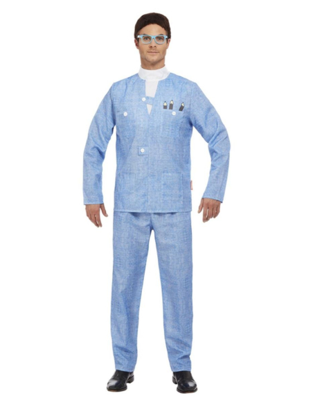 Déguisement Brains Thunderbirds, Bleu (Veste, pantalon, perruque et lunettes)