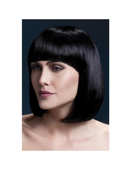 Perruque Fever Elise sexy 33 cm, noire | Accessoires