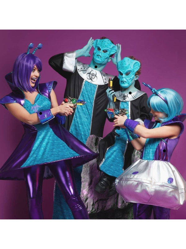Déguisement d'Extra-Terrestre, homme, bleu (costume et masque)