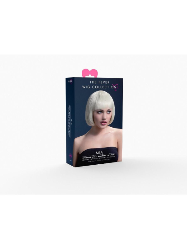 Perruque Fever Mia sexy 25 cm, blonde | Accessoires