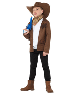 Déguisement de shérif garçon, Marron (veste, chapeau et bandana) 2