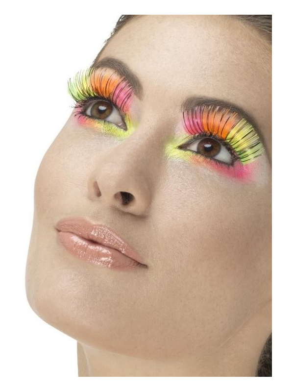 Faux cils des années 80' multicolores