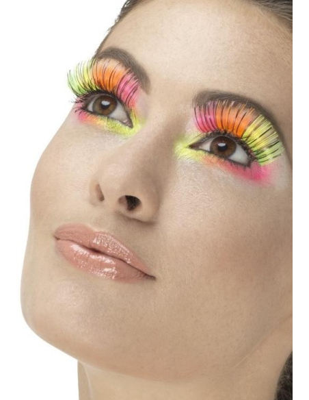 Faux cils des années 80' multicolores
