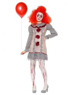 Déguisement femme clown vintage (robe et collerette)