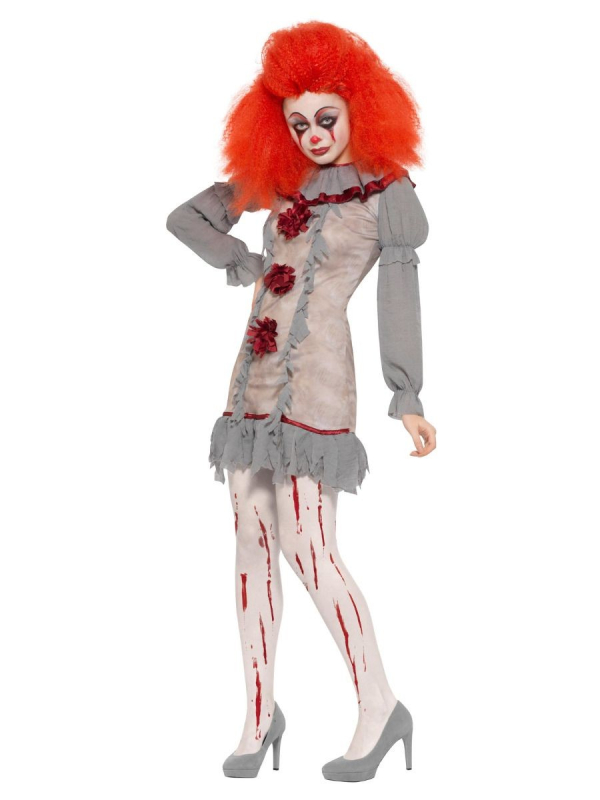 Déguisement femme clown vintage (robe et collerette)